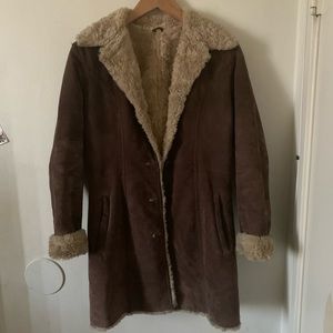 Wilson’s Leather Suede Shearling Coat